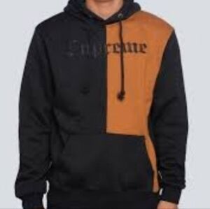 Supreme Split Old English hoodie black/brown size small.